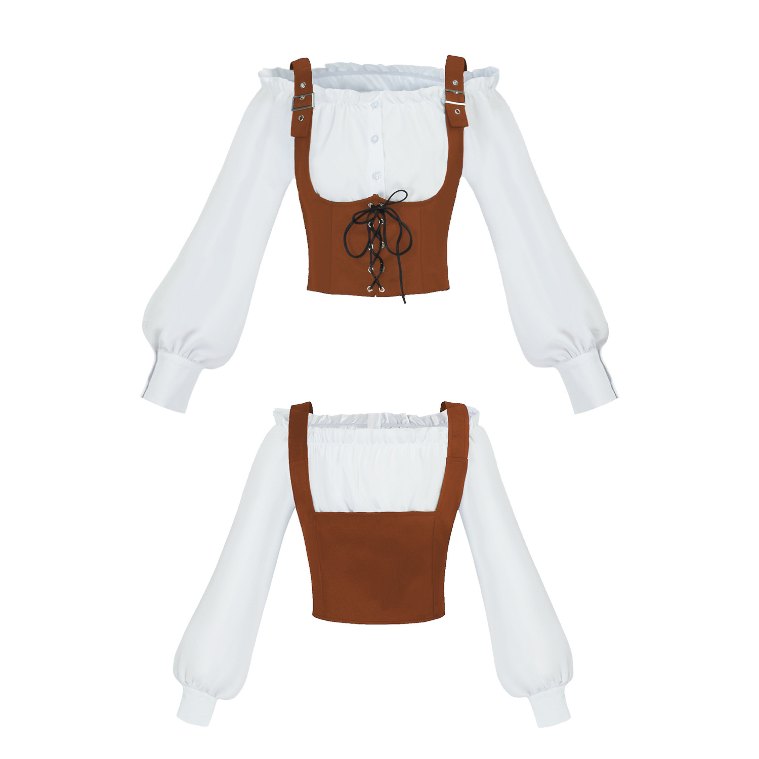 Blouses - Renaissance-Kostümset, bestehend aus zwei Teilen: Oberteil