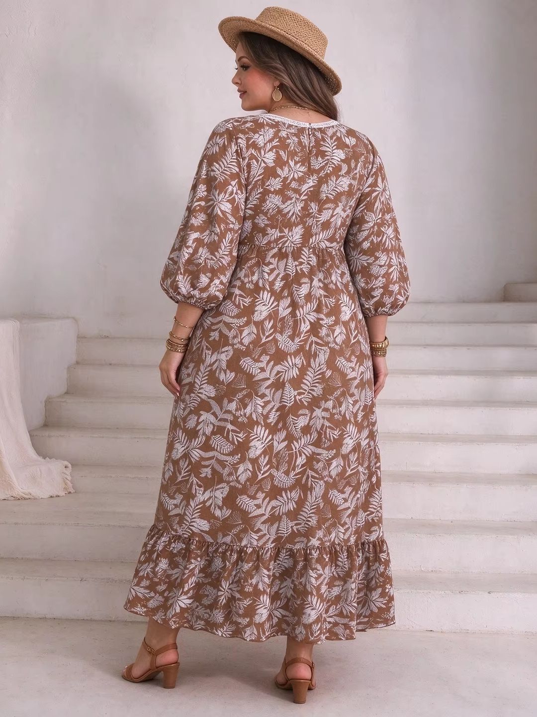 Plus Size Damen Maxikleid mit  – Boho Summer Beach Maxi Dress Bewertung und Preis
